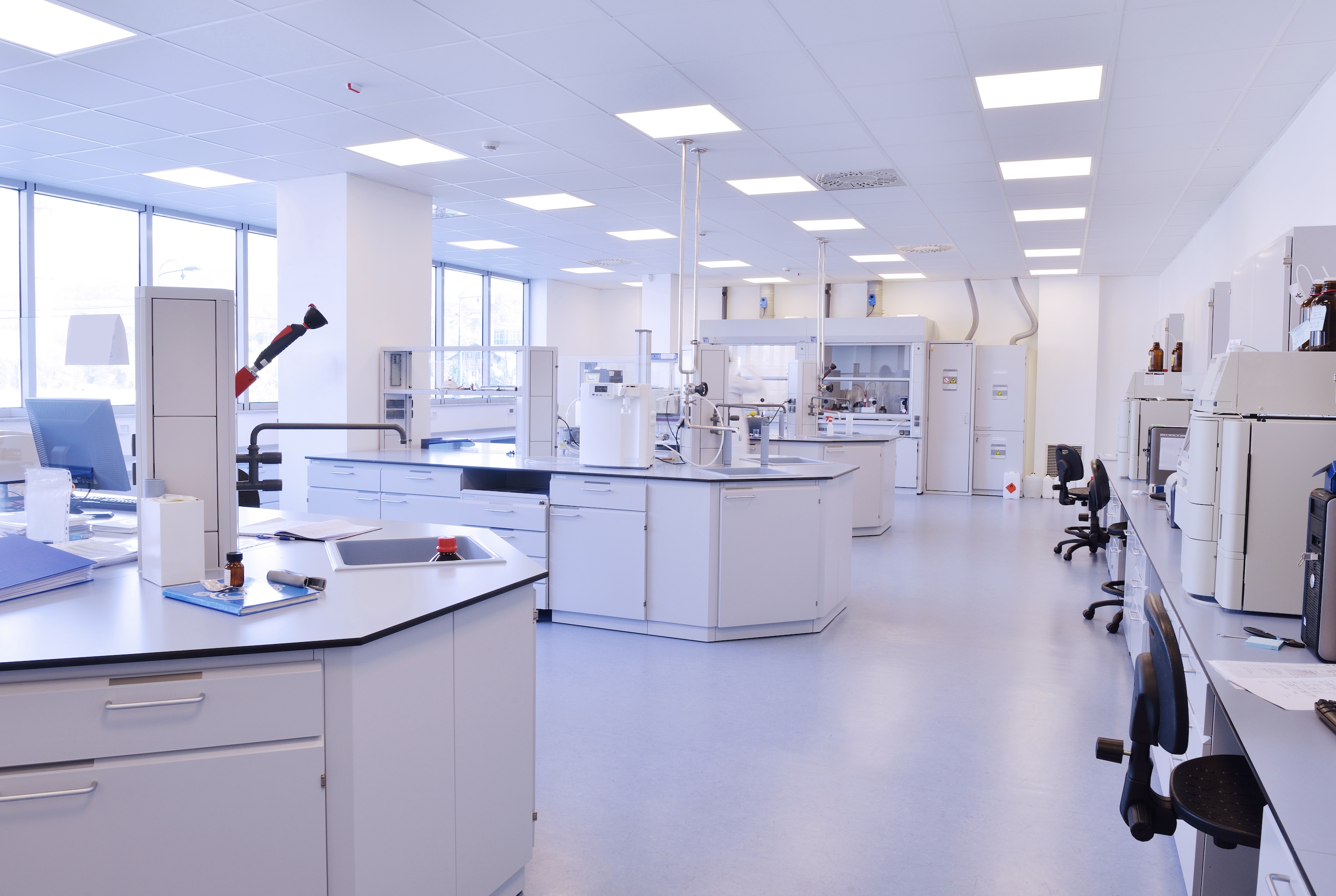 Post-construction final clean of a lab facility